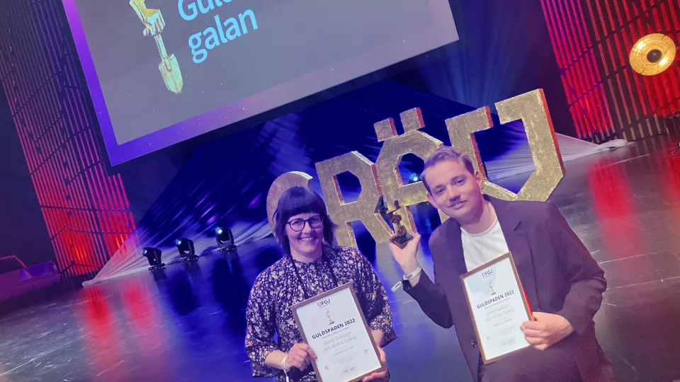 Jenny Isaksson och André Spång vinner Guldspaden